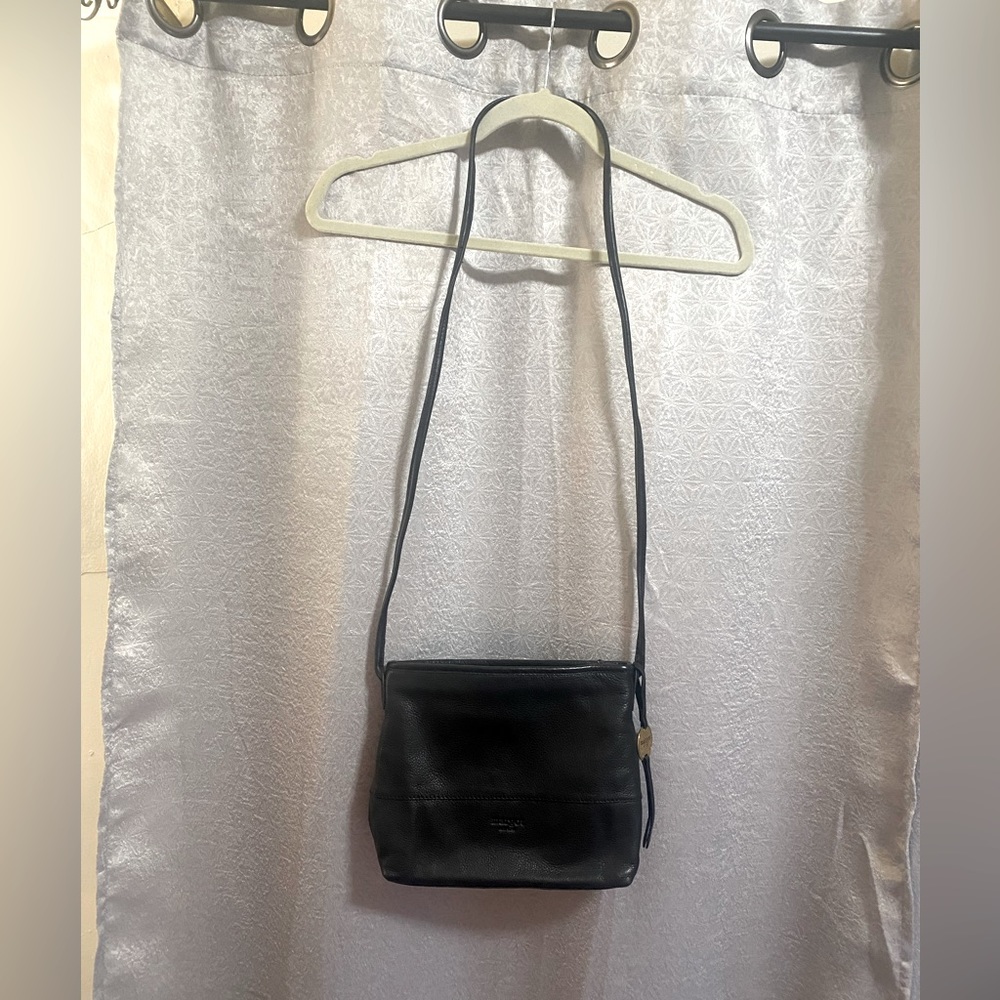 Margot black leather crossbody bag purse